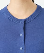 F6SDD13230 MICHEL KLEIN(小さいサイズ)(メゾン ドゥ サンク) [小さいサイズ]コンパクトクルーネックカーディガン ブルー