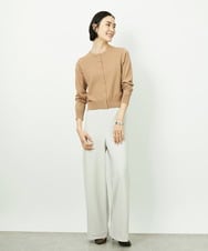 F6SDD13230 MICHEL KLEIN(小さいサイズ)(メゾン ドゥ サンク) [小さいサイズ]コンパクトクルーネックカーディガン ブルー