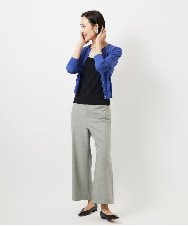 F6SDD13230 MICHEL KLEIN(小さいサイズ)(メゾン ドゥ サンク) [小さいサイズ]コンパクトクルーネックカーディガン ブルー