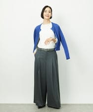 F6SDD13230 MICHEL KLEIN(小さいサイズ)(メゾン ドゥ サンク) [小さいサイズ]コンパクトクルーネックカーディガン ブルー