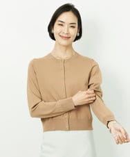 F6SDD13230 MICHEL KLEIN(小さいサイズ)(メゾン ドゥ サンク) [小さいサイズ]コンパクトクルーネックカーディガン ブルー