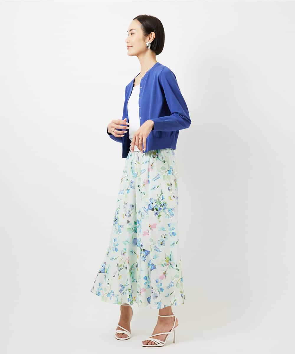 F6SDD13230 MICHEL KLEIN(小さいサイズ)(メゾン ドゥ サンク) [小さいサイズ]コンパクトクルーネックカーディガン ベージュ