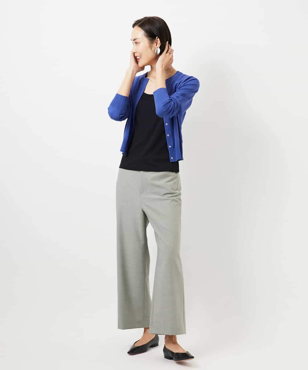 F6SDD13230 MICHEL KLEIN(小さいサイズ)(メゾン ドゥ サンク) [小さいサイズ]コンパクトクルーネックカーディガン ベージュ