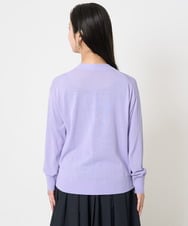 F6SGA18230 MICHEL KLEIN(小さいサイズ)(メゾン ドゥ サンク) [小さいサイズ]Vネックニットカーディガン(アンサンブル対応) ネイビー