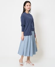 F6SGA18230 MICHEL KLEIN(小さいサイズ)(メゾン ドゥ サンク) [小さいサイズ]Vネックニットカーディガン(アンサンブル対応) ネイビー
