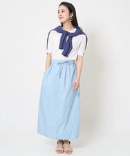 F6SGA18230 MICHEL KLEIN(小さいサイズ)(メゾン ドゥ サンク) [小さいサイズ]Vネックニットカーディガン(アンサンブル対応) ネイビー