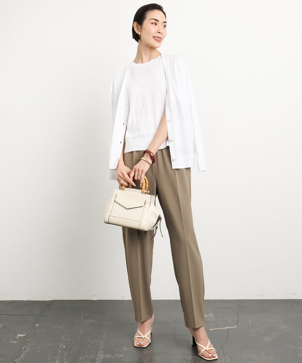 F6SGA18230 MICHEL KLEIN(小さいサイズ)(メゾン ドゥ サンク) [小さいサイズ]Vネックニットカーディガン(アンサンブル対応) ネイビー