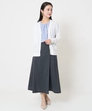 F6SGA18230 MICHEL KLEIN(小さいサイズ)(メゾン ドゥ サンク) [小さいサイズ]Vネックニットカーディガン(アンサンブル対応) ネイビー