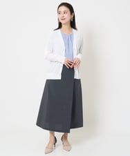F6SGA18230 MICHEL KLEIN(小さいサイズ)(メゾン ドゥ サンク) [小さいサイズ]Vネックニットカーディガン(アンサンブル対応) ネイビー