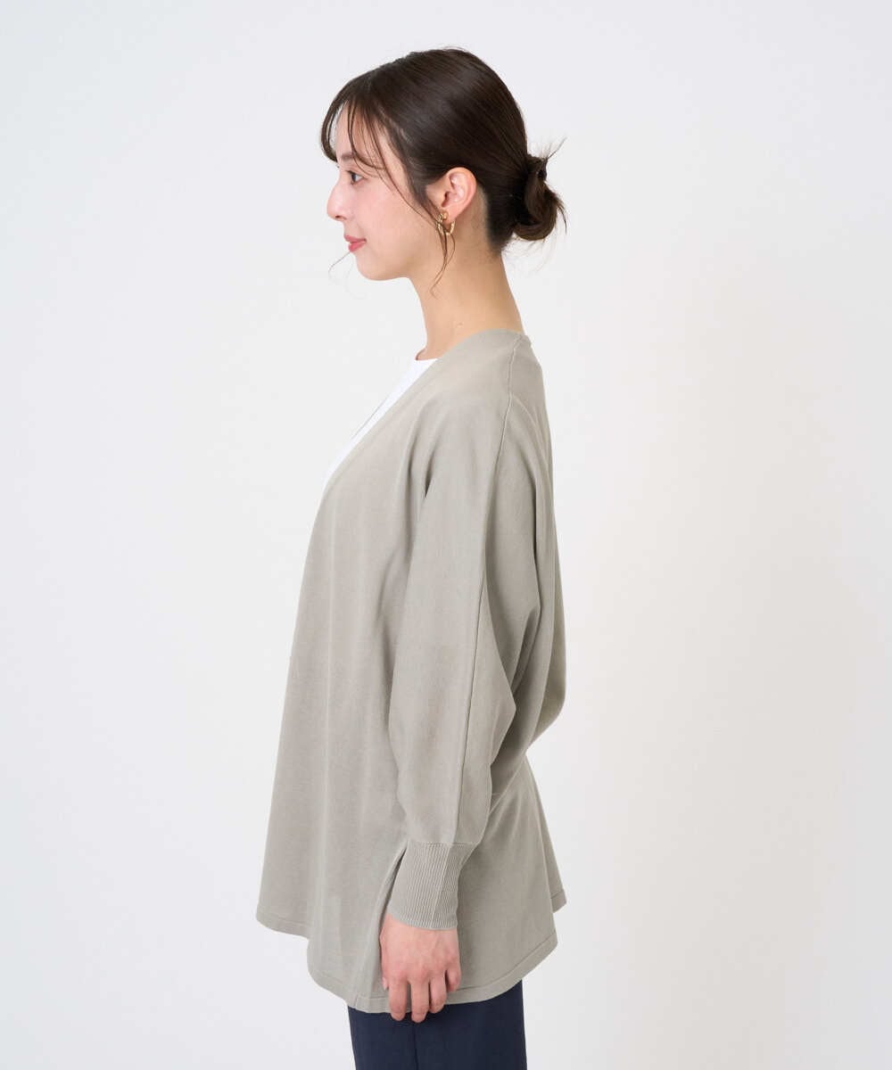 F6SGD10200 MICHEL KLEIN(小さいサイズ)(メゾン ドゥ サンク) [小さいサイズ]ドルマンスリーブ トッパーカーディガン カーキ