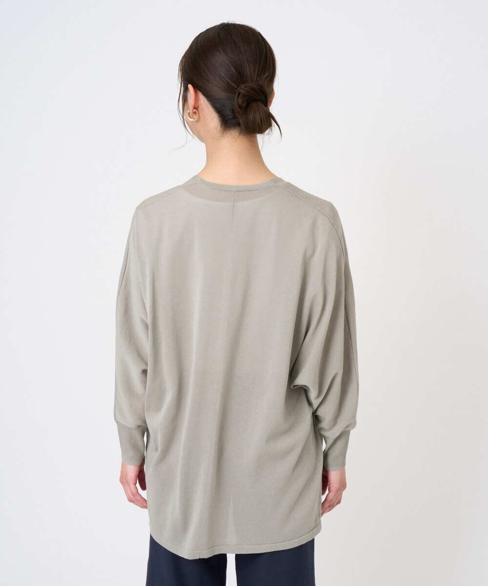 F6SGD10200 MICHEL KLEIN(小さいサイズ)(メゾン ドゥ サンク) [小さいサイズ]ドルマンスリーブ トッパーカーディガン カーキ