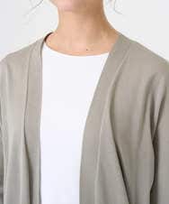 F6SGD10200 MICHEL KLEIN(小さいサイズ)(メゾン ドゥ サンク) [小さいサイズ]ドルマンスリーブ トッパーカーディガン カーキ