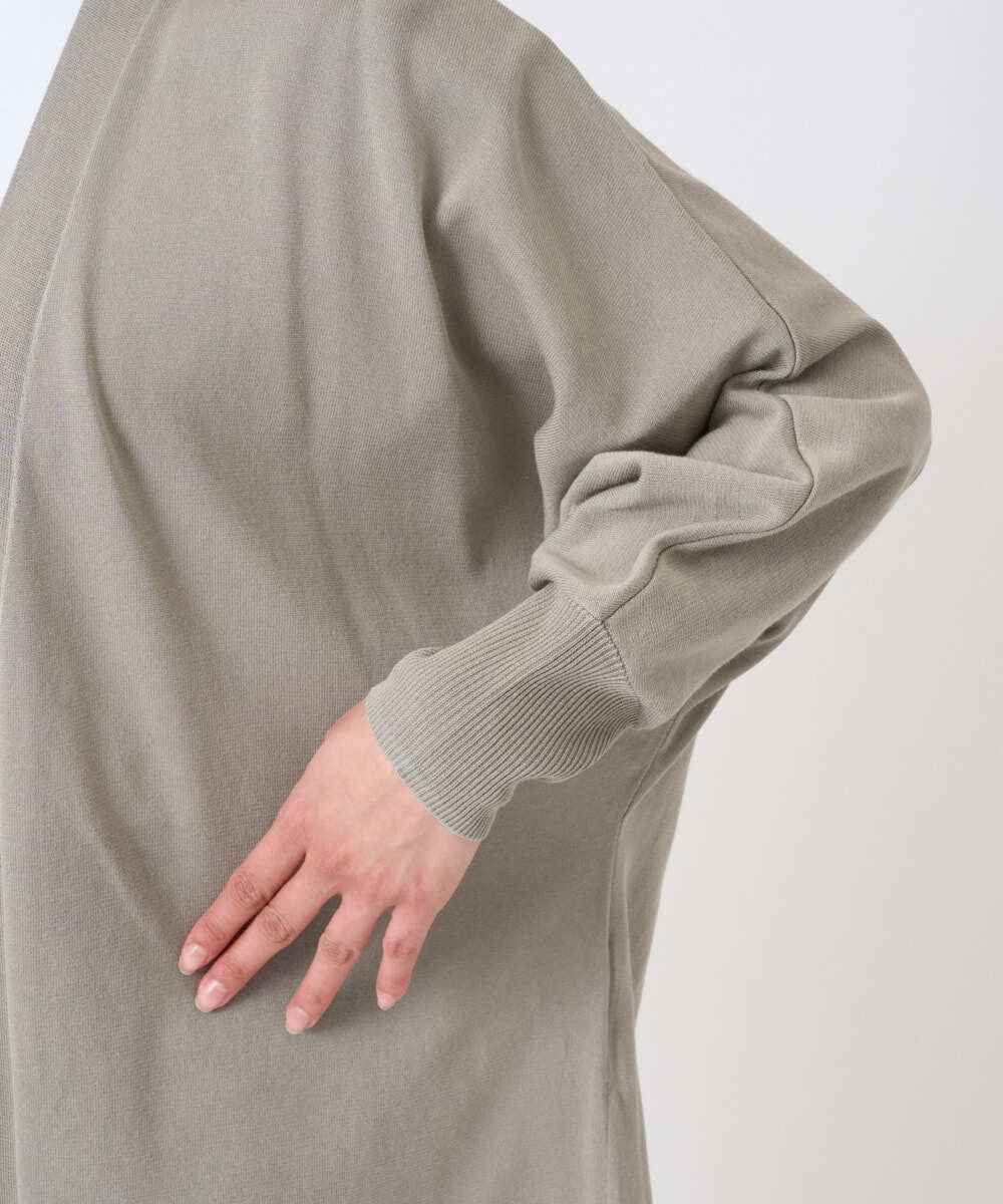 F6SGD10200 MICHEL KLEIN(小さいサイズ)(メゾン ドゥ サンク) [小さいサイズ]ドルマンスリーブ トッパーカーディガン カーキ