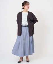 F6SGD10200 MICHEL KLEIN(小さいサイズ)(メゾン ドゥ サンク) [小さいサイズ]ドルマンスリーブ トッパーカーディガン カーキ