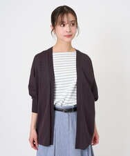 F6SGD10200 MICHEL KLEIN(小さいサイズ)(メゾン ドゥ サンク) [小さいサイズ]ドルマンスリーブ トッパーカーディガン カーキ