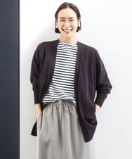 F6SGD10200 MICHEL KLEIN(小さいサイズ)(メゾン ドゥ サンク) [小さいサイズ]ドルマンスリーブ トッパーカーディガン カーキ