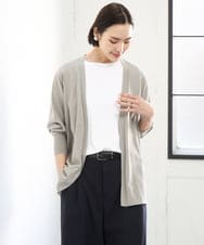 F6SGD10200 MICHEL KLEIN(小さいサイズ)(メゾン ドゥ サンク) [小さいサイズ]ドルマンスリーブ トッパーカーディガン カーキ