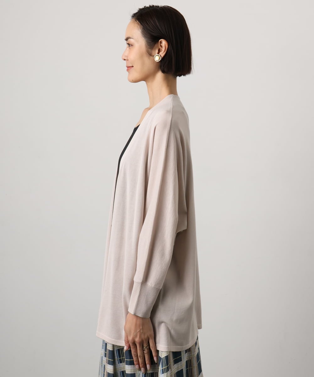 F6SGD10200 MICHEL KLEIN(小さいサイズ)(メゾン ドゥ サンク) [小さいサイズ]ドルマンスリーブ トッパーカーディガン カーキ