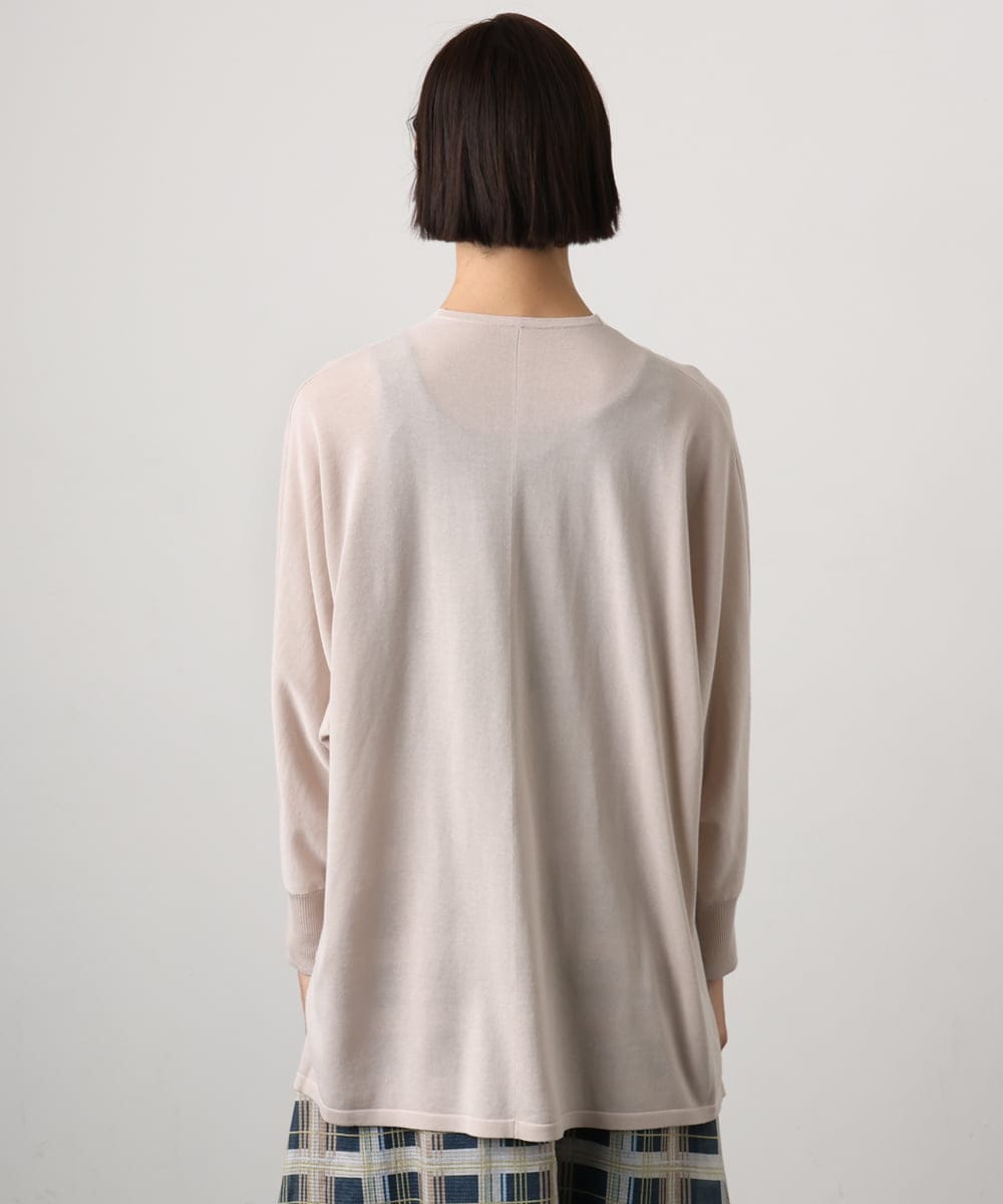 F6SGD10200 MICHEL KLEIN(小さいサイズ)(メゾン ドゥ サンク) [小さいサイズ]ドルマンスリーブ トッパーカーディガン カーキ