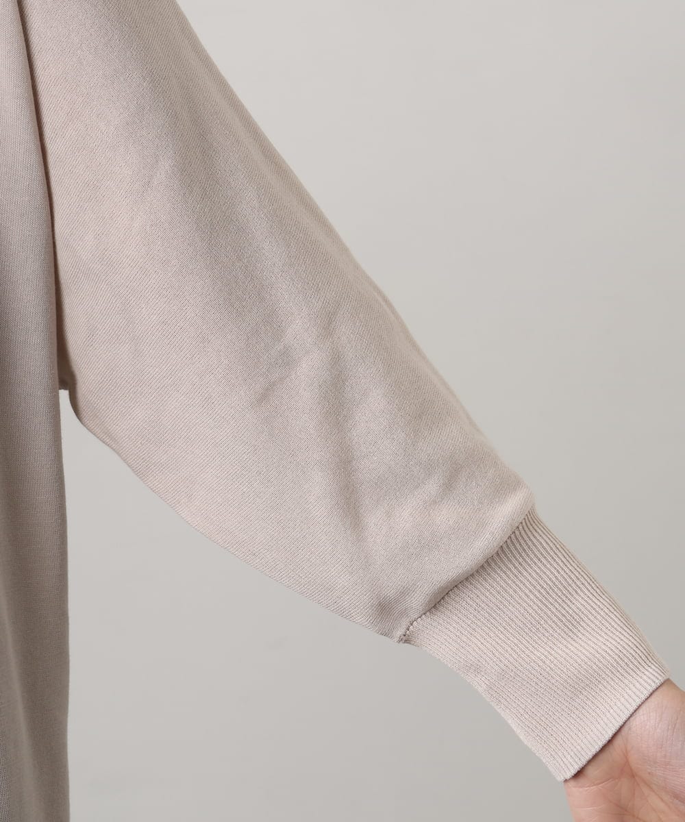 F6SGD10200 MICHEL KLEIN(小さいサイズ)(メゾン ドゥ サンク) [小さいサイズ]ドルマンスリーブ トッパーカーディガン カーキ