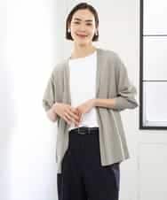 F6SGD10200 MICHEL KLEIN(小さいサイズ)(メゾン ドゥ サンク) [小さいサイズ]ドルマンスリーブ トッパーカーディガン カーキ