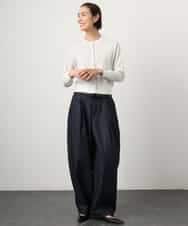 F6SGD24230 MICHEL KLEIN(小さいサイズ)(メゾン ドゥ サンク) [小さいサイズ][アンサンブル対応]シアーカーディガン アイボリー