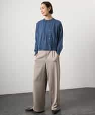 F6SGD24230 MICHEL KLEIN(小さいサイズ)(メゾン ドゥ サンク) [小さいサイズ][アンサンブル対応]シアーカーディガン アイボリー