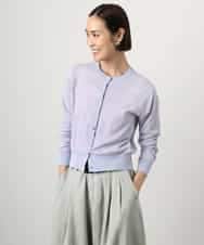 F6SGD24230 MICHEL KLEIN(小さいサイズ)(メゾン ドゥ サンク) [小さいサイズ][アンサンブル対応]シアーカーディガン アイボリー