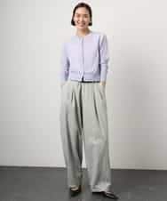 F6SGD24230 MICHEL KLEIN(小さいサイズ)(メゾン ドゥ サンク) [小さいサイズ][アンサンブル対応]シアーカーディガン アイボリー