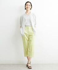 F6SGS26230 MICHEL KLEIN(小さいサイズ)(メゾン ドゥ サンク) [小さいサイズ]Vネックメタルボタンロングカーディガン（アンサンブル対応） ネイビー(57)