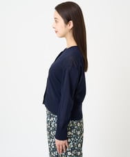 F6SGV32230 MICHEL KLEIN(小さいサイズ)(メゾン ドゥ サンク) [小さいサイズ]ドライタッチシアーカーディガン ライトブルー(53)