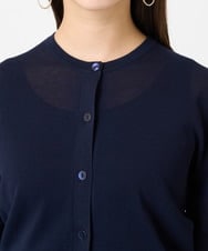 F6SGV32230 MICHEL KLEIN(小さいサイズ)(メゾン ドゥ サンク) [小さいサイズ]ドライタッチシアーカーディガン ライトブルー(53)