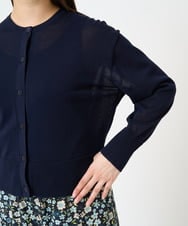 F6SGV32230 MICHEL KLEIN(小さいサイズ)(メゾン ドゥ サンク) [小さいサイズ]ドライタッチシアーカーディガン ライトブルー(53)