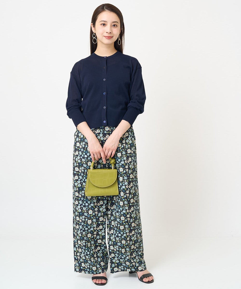 F6SGV32230 MICHEL KLEIN(小さいサイズ)(メゾン ドゥ サンク) [小さいサイズ]ドライタッチシアーカーディガン ライトブルー(53)