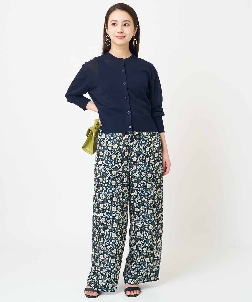 F6SGV32230 MICHEL KLEIN(小さいサイズ)(メゾン ドゥ サンク) [小さいサイズ]ドライタッチシアーカーディガン ライトブルー(53)