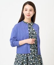 F6SGV32230 MICHEL KLEIN(小さいサイズ)(メゾン ドゥ サンク) [小さいサイズ]ドライタッチシアーカーディガン ライトブルー(53)