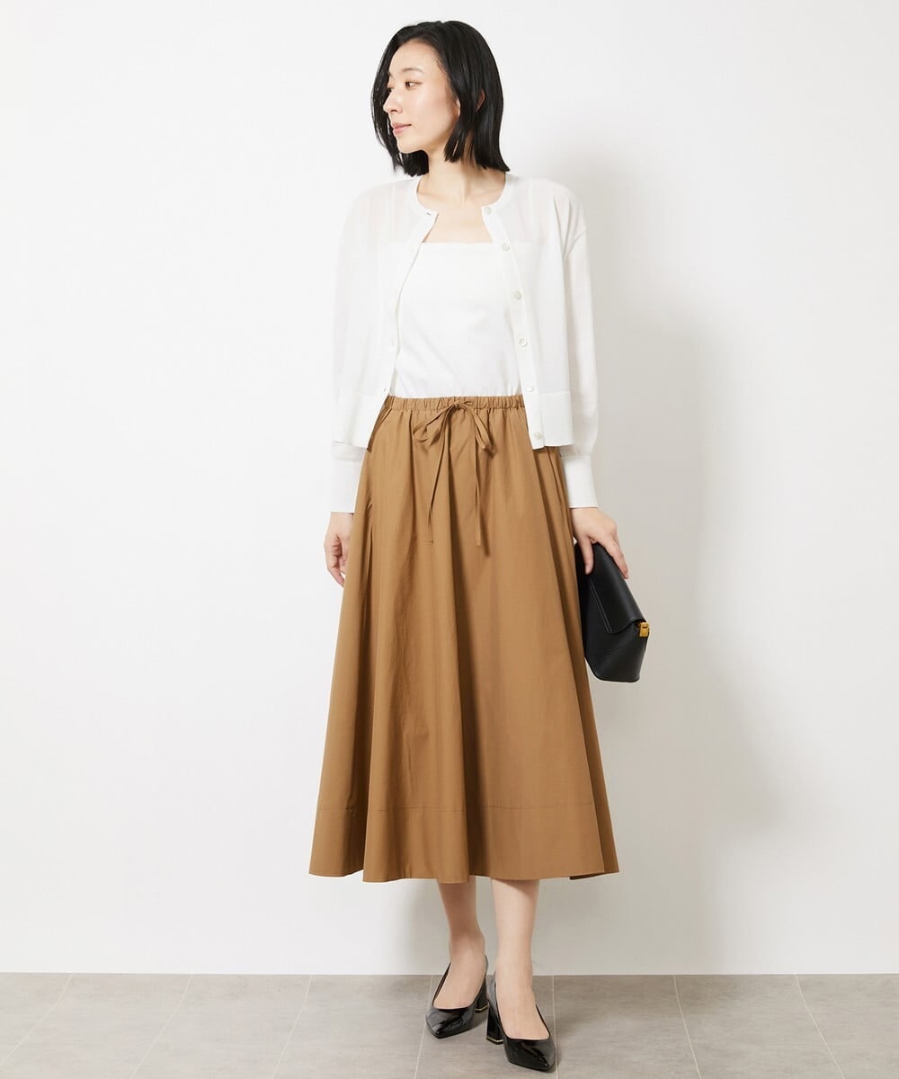 F6SGV32230 MICHEL KLEIN(小さいサイズ)(メゾン ドゥ サンク) [小さいサイズ]ドライタッチシアーカーディガン ライトブルー(53)
