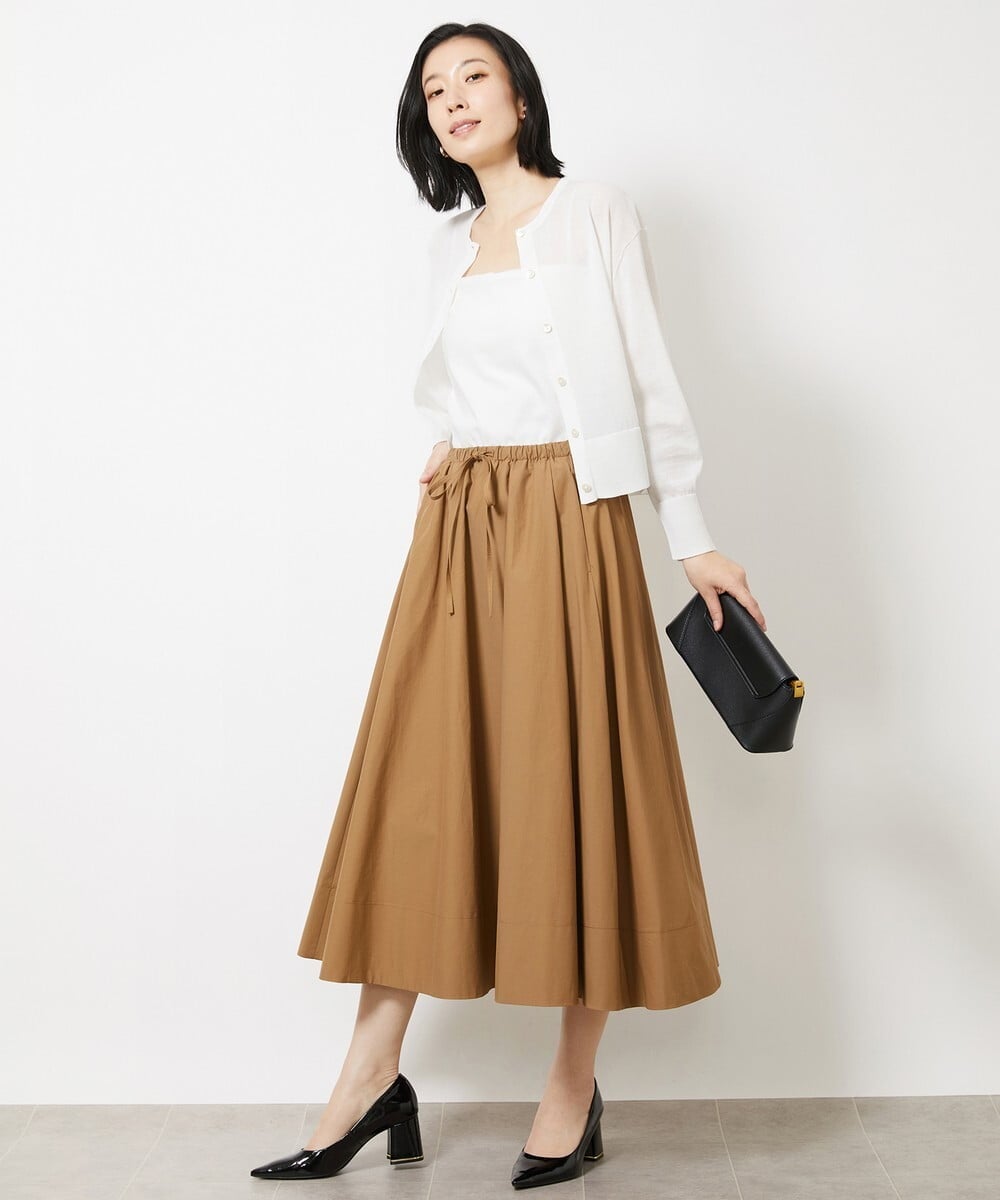 F6SGV32230 MICHEL KLEIN(小さいサイズ)(メゾン ドゥ サンク) [小さいサイズ]ドライタッチシアーカーディガン ライトブルー(53)