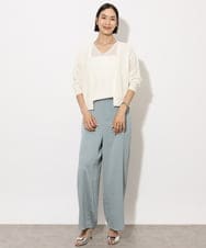 F6SHA01240 MICHEL KLEIN(小さいサイズ)(メゾン ドゥ サンク) [小さいサイズ]メッシュカーディガン(ホールガーメント) ネイビー