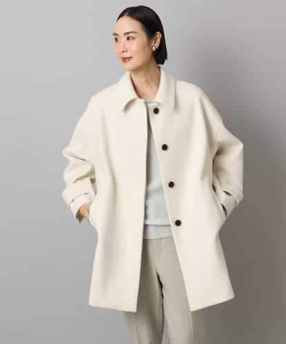 F6UAD01550 MICHEL KLEIN(小さいサイズ) [小さいサイズ]スーパー100’sウールステンカラーコート