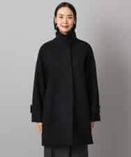 F6UAD01550 MICHEL KLEIN(小さいサイズ)(メゾン ドゥ サンク) [小さいサイズ]スーパー100’sウールステンカラーコート ブラック