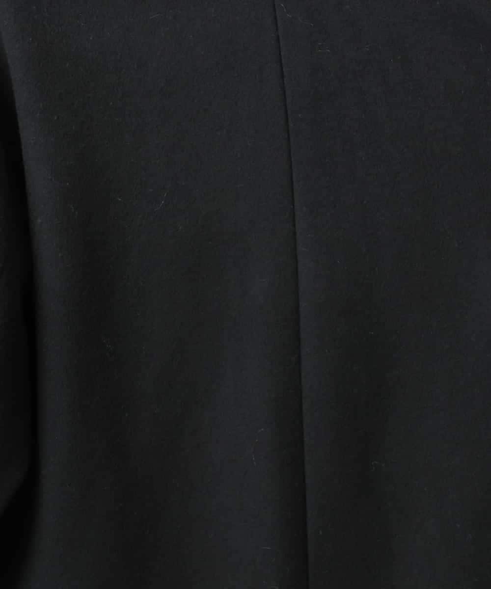 F6UAD01550 MICHEL KLEIN(小さいサイズ)(メゾン ドゥ サンク) [小さいサイズ]スーパー100’sウールステンカラーコート ブラック