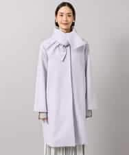 F6UBG53610 MICHEL KLEIN(小さいサイズ)(メゾン ドゥ サンク) [小さいサイズ][マフラー付き]ノーカラーコクーンコート ラベンダー