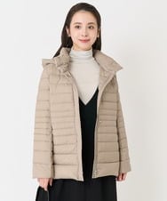 F6VAA40570 MICHEL KLEIN(小さいサイズ)(メゾン ドゥ サンク) [小さいサイズ]2WAYストレッチダウンジャケット(定番人気) モカ