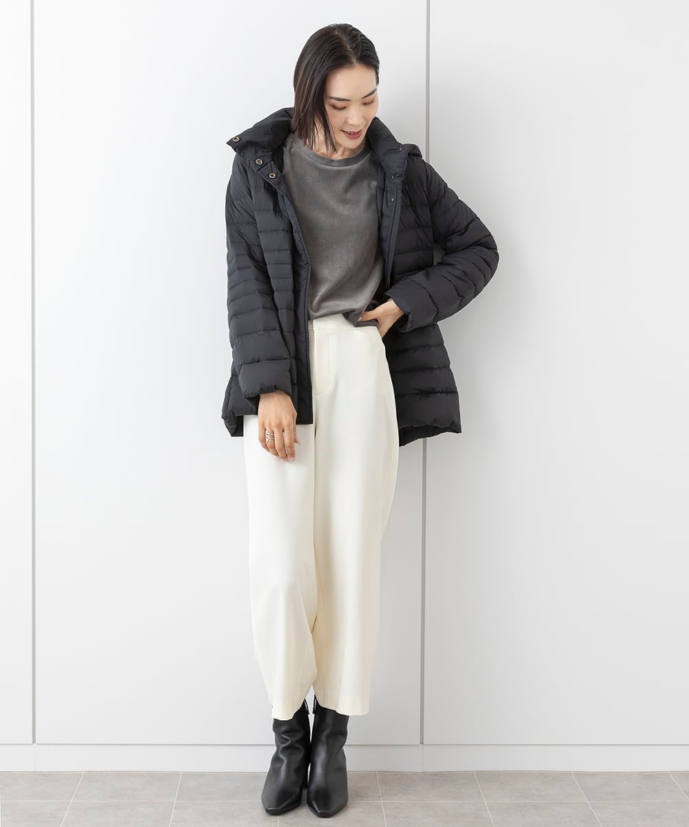 F6VAA40570 MICHEL KLEIN(小さいサイズ)(メゾン ドゥ サンク) [小さいサイズ]2WAYストレッチダウンジャケット(定番人気) モカ