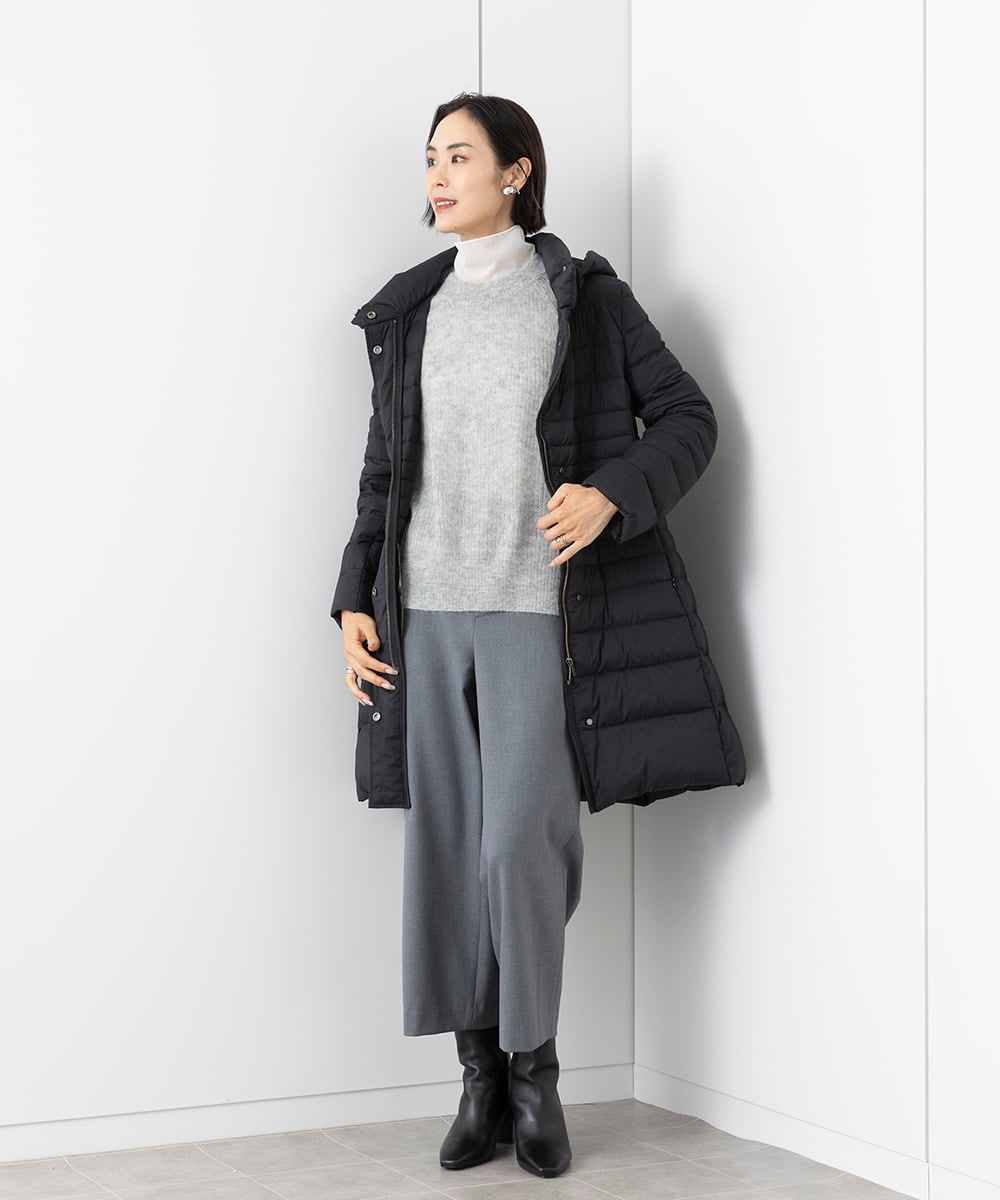 F6VAA41610 MICHEL KLEIN(小さいサイズ)(メゾン ドゥ サンク) [小さいサイズ]2WAYストレッチダウンミドルコート(定番人気) モカ