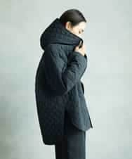 F6VAD05480 MICHEL KLEIN(小さいサイズ)(メゾン ドゥ サンク) [小さいサイズ]オーバーサイズフードキルティングコート ブラック