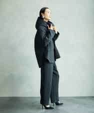 F6VAD05480 MICHEL KLEIN(小さいサイズ)(メゾン ドゥ サンク) [小さいサイズ]オーバーサイズフードキルティングコート ブラック