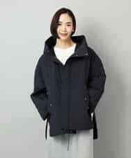 F6VAD05480 MICHEL KLEIN(小さいサイズ)(メゾン ドゥ サンク) [小さいサイズ]オーバーサイズフードキルティングコート ブラック