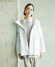 F6VAD05480 MICHEL KLEIN(小さいサイズ)(メゾン ドゥ サンク) [小さいサイズ]オーバーサイズフードキルティングコート ブラック